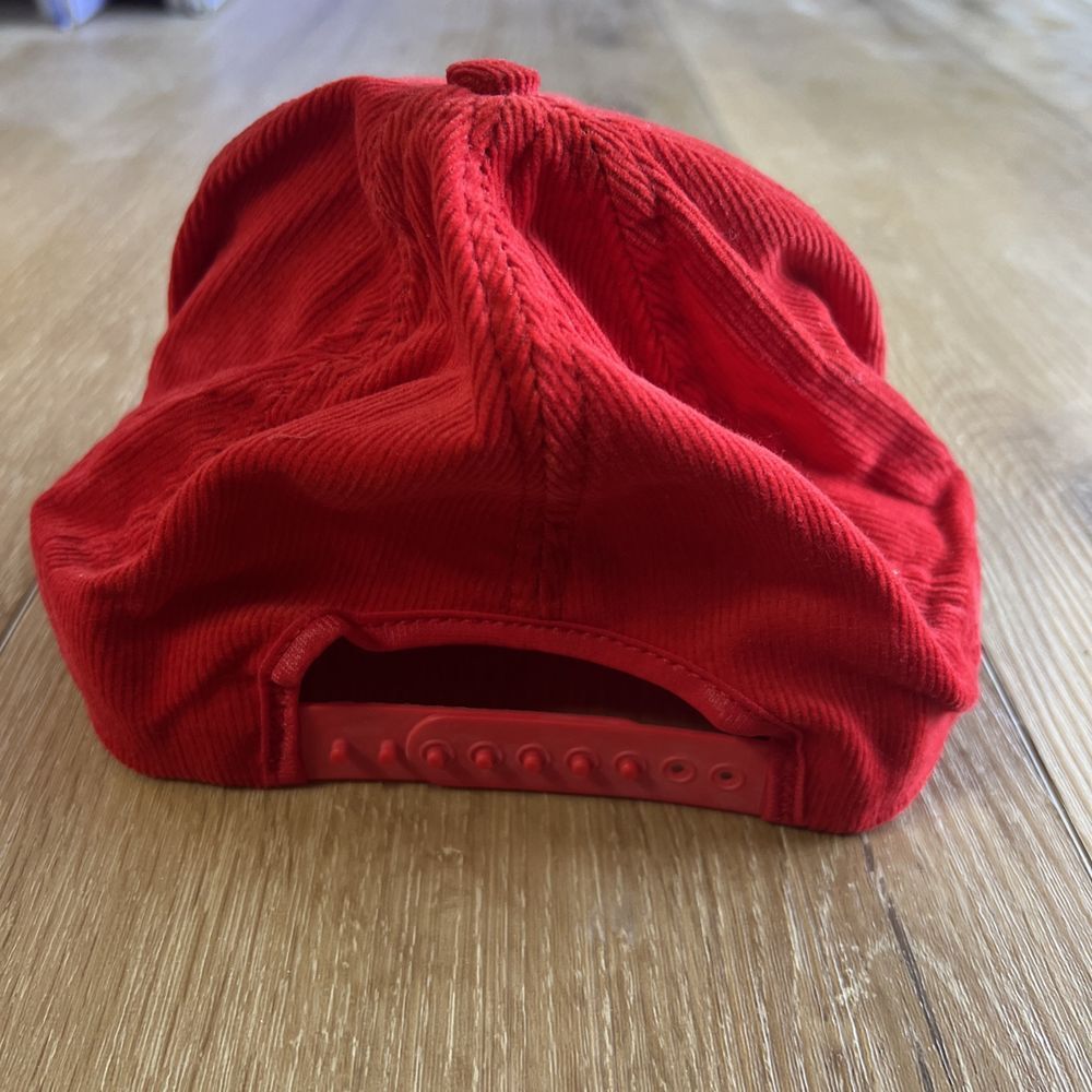Vintage Brigade Fire Protection Inc Corduroy Trucker Hat Cap Snapback USA Made - Picture 3 of 6